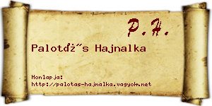 Palotás Hajnalka névjegykártya